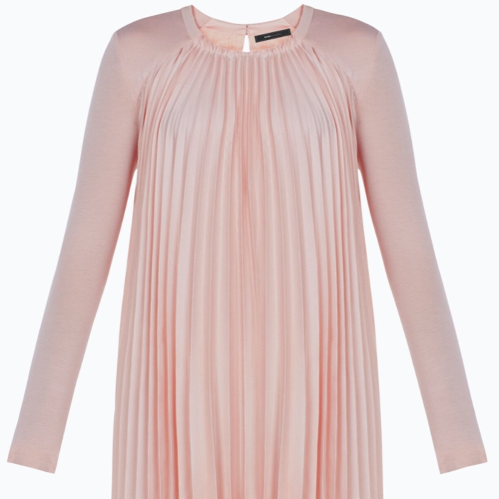 BCBG Cristina Pleated Dress Pink